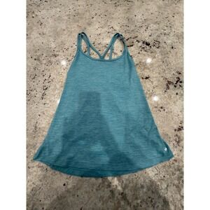 Layer8 Medium Teal Strappy Racerback Athletic Tank Top Yoga Gym